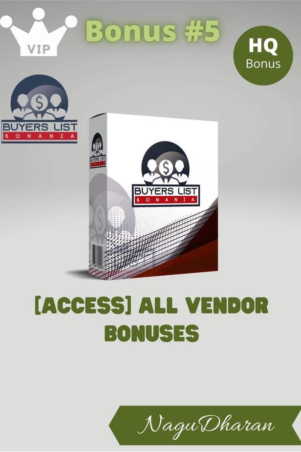 Buyers List Bonanza Review Bonus 5